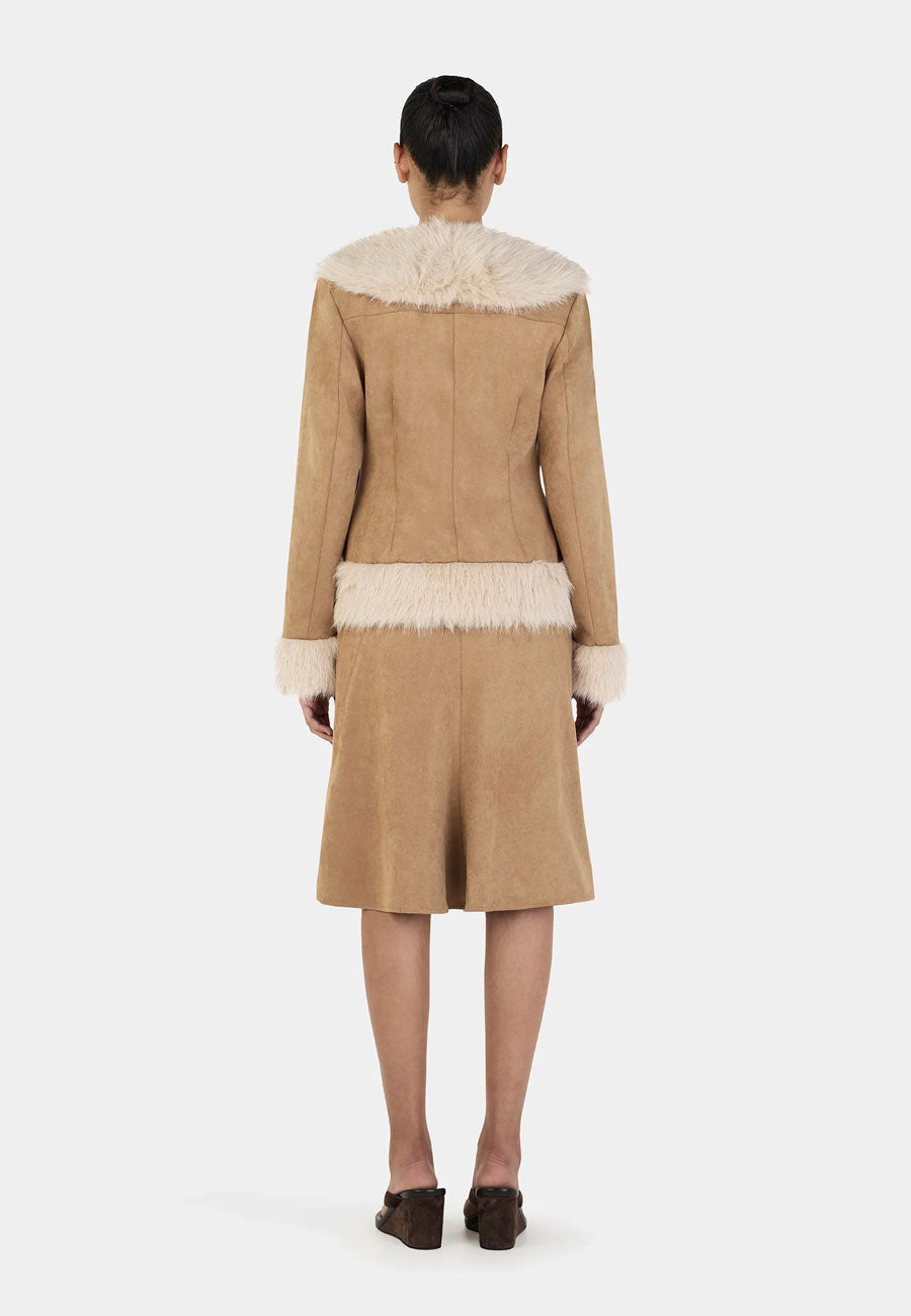 Ownley Fifi Coat Tan Cream