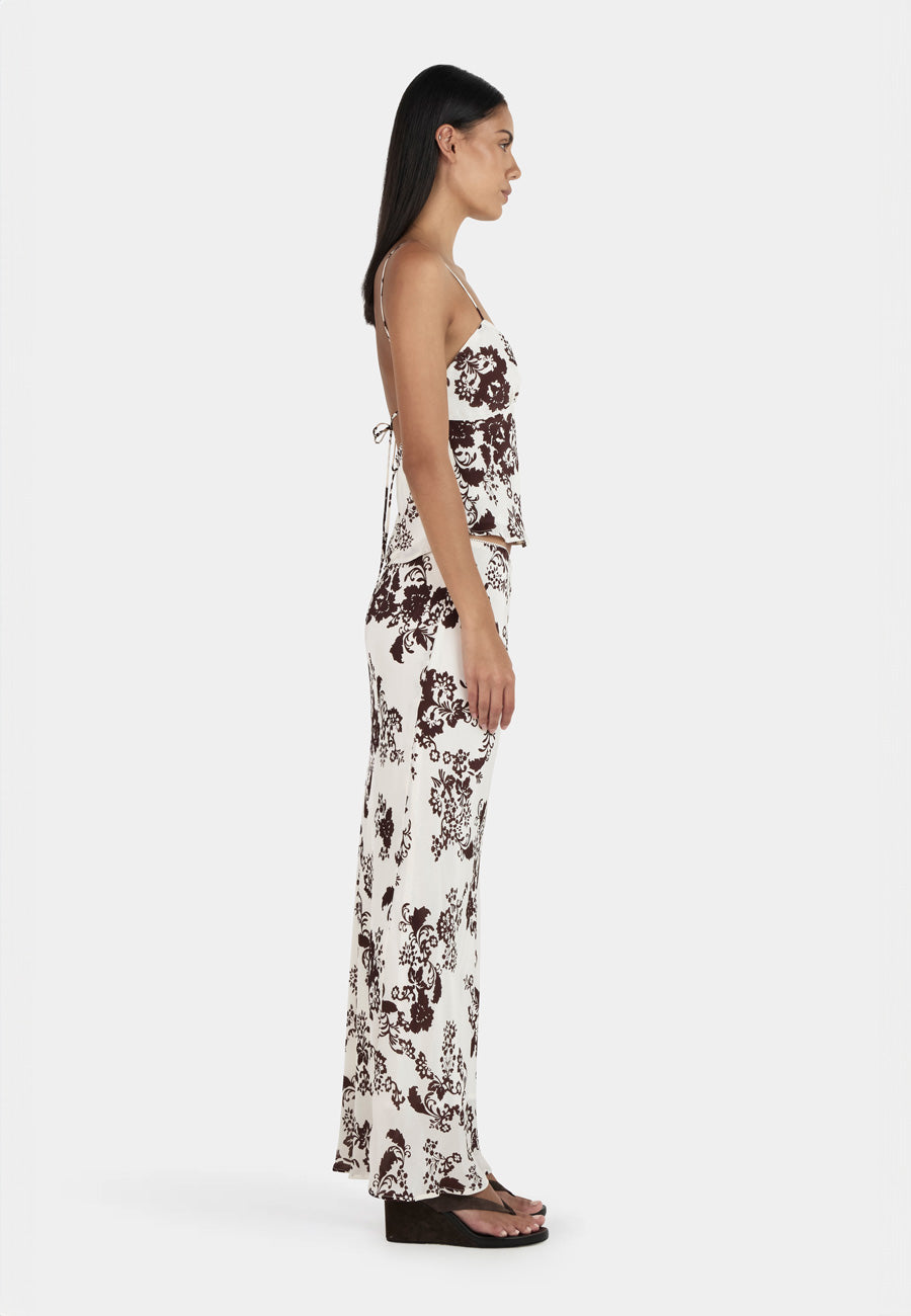 Ownley Marli Slip Skirt Crème Floral