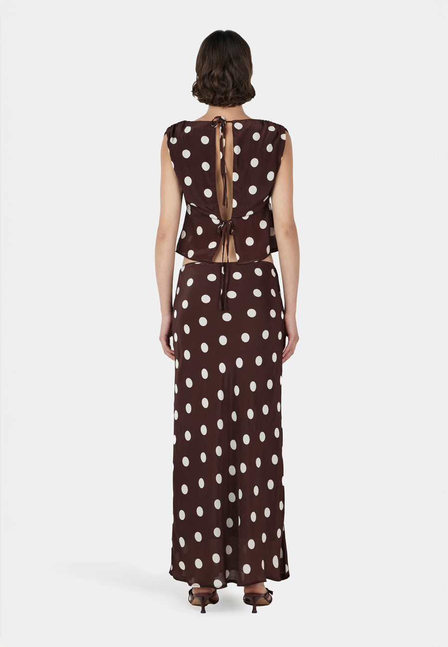 Ownley Marli Slip Skirt Pinot Polka