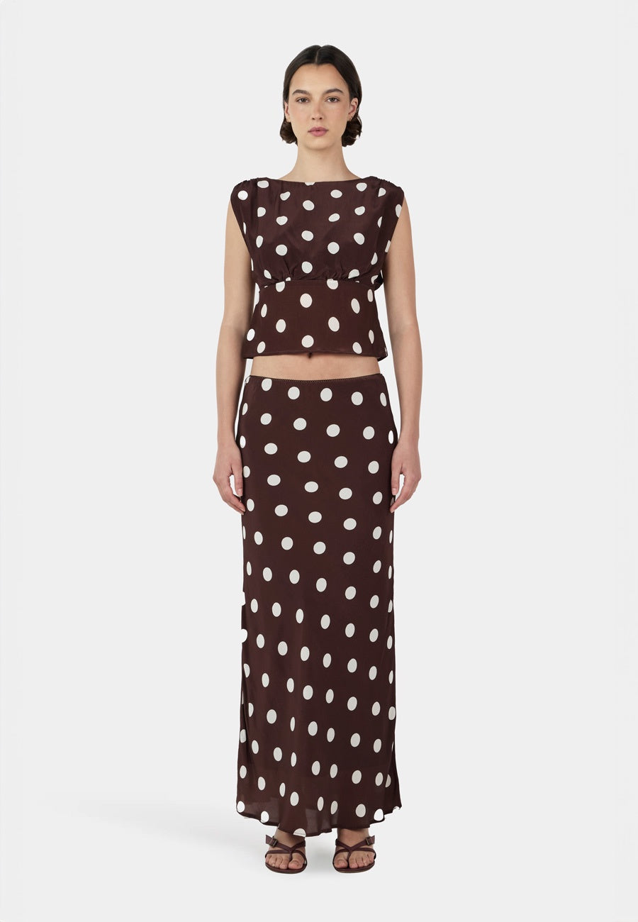 Ownley Marli Slip Skirt Pinot Polka