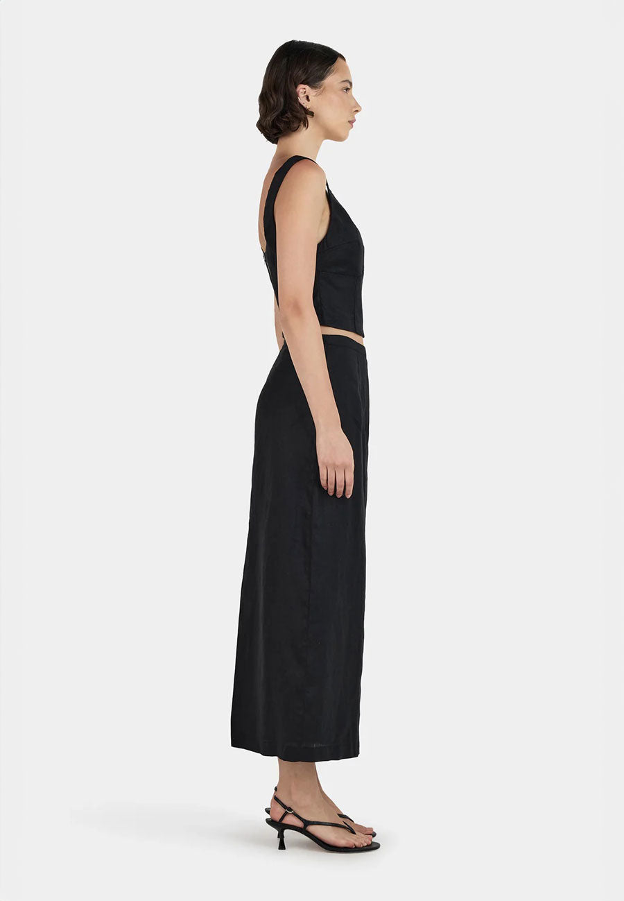Ownley Olivia Midi Skirt Black