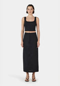 Ownley Olivia Midi Skirt Black
