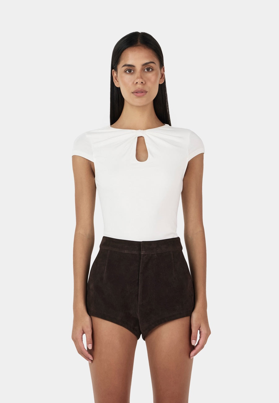 Ownley Rina Keyhole Tee Ivory