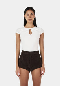 Ownley Rina Keyhole Tee Ivory