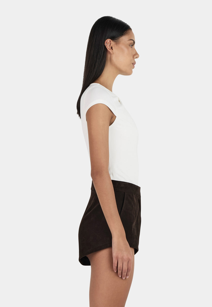 Ownley Rina Keyhole Tee Ivory