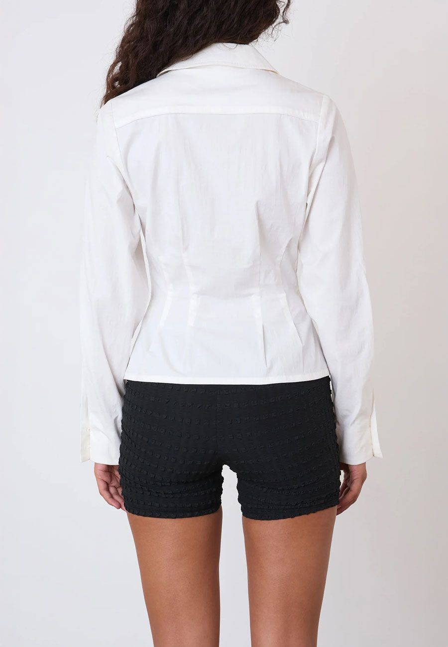 Peachy Den Missy Blouse Long Sleeve Porcelain