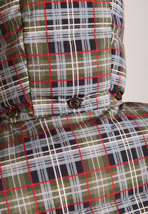 Damson Madder Pearl Hooded Puffer Multi Check