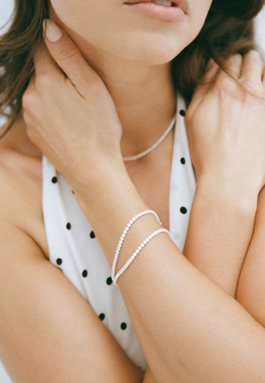 Porter Jewellery Baby Celestial Bracelet Silver/Clear