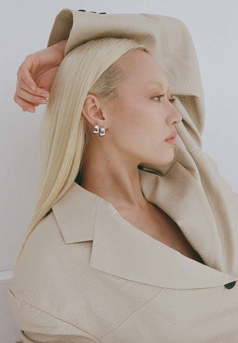 Porter Jewellery Blob Huggies Silver