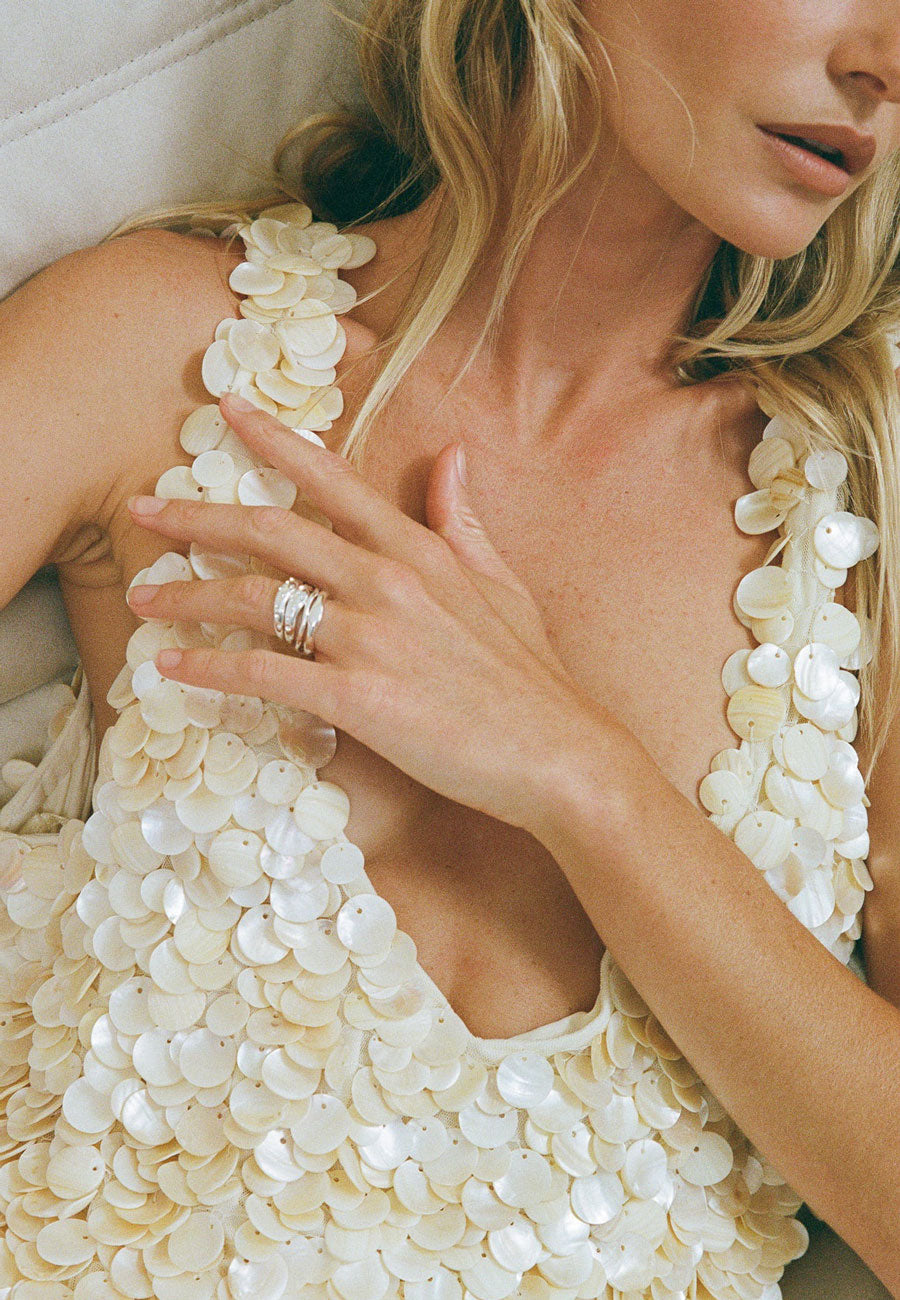 Porter Jewellery Wave Ring Set Silver