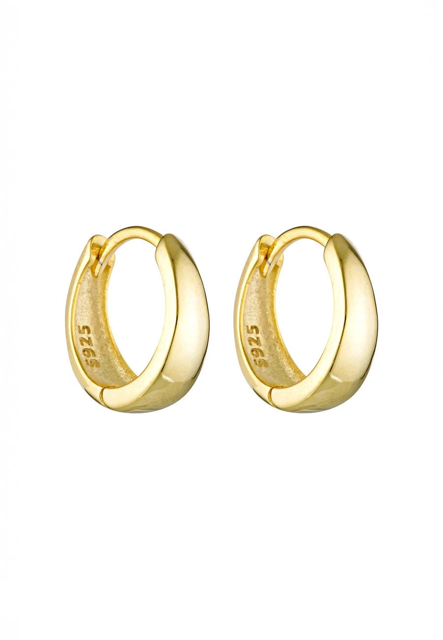 Porter Jewellery Plain Huggies Gold 7mm