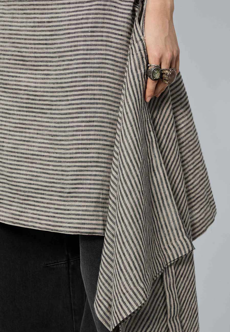 Arthur Origami Skirt Earth Stripe