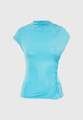 Peachy Den Kylie Button Top Aqua