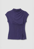 Peachy Den Kylie Button Top Aubergine