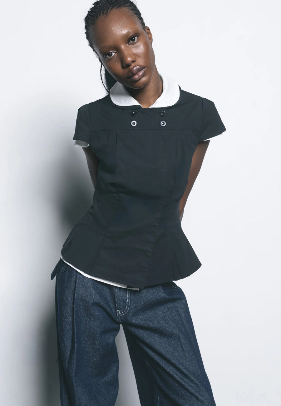 Peachy Den Missy Blouse Onyx