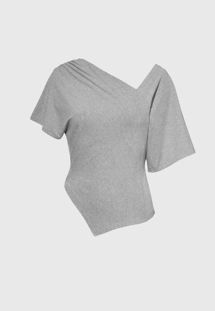 Peachy Den Nico Top Grey Marle