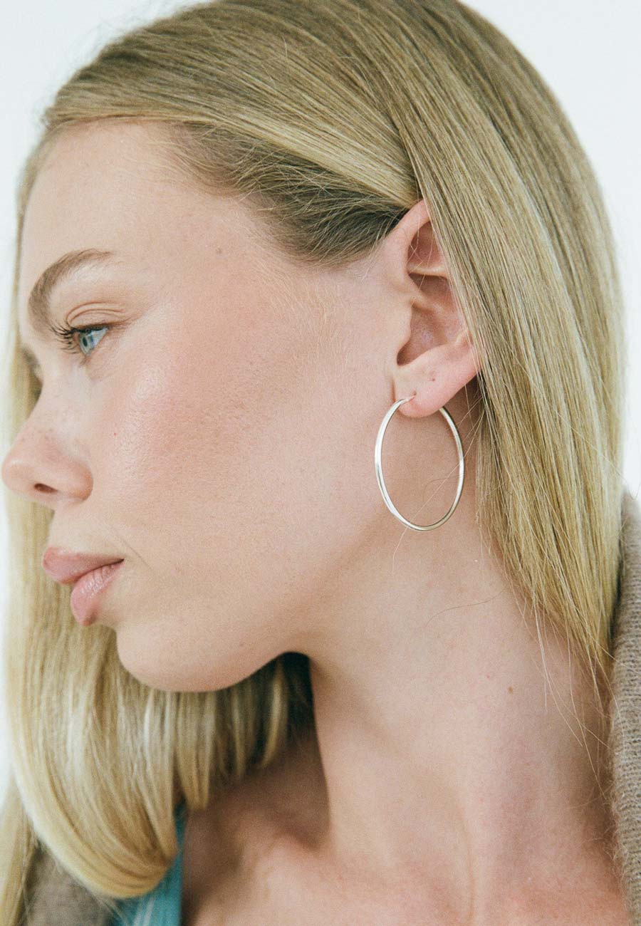 Porter Jewellery 90's Hoops Silver - 40mm