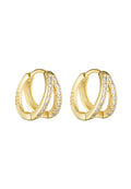 Porter Jewellery Double Angel Huggies Gold/Clear