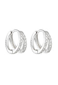 Porter Jewellery Double Angel Huggies Silver/Clear
