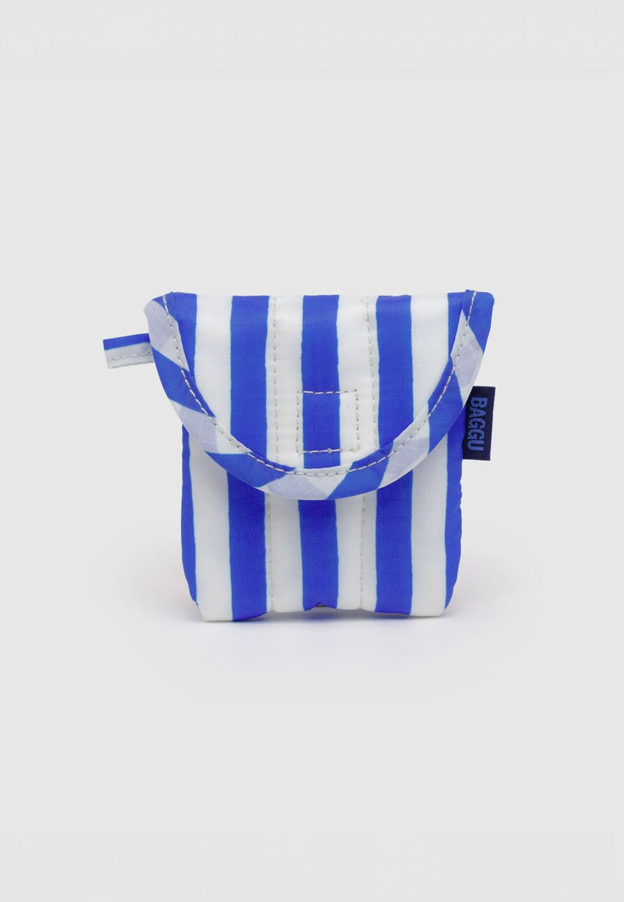 Baggu Puffy Earbuds Blue Painted Stripe