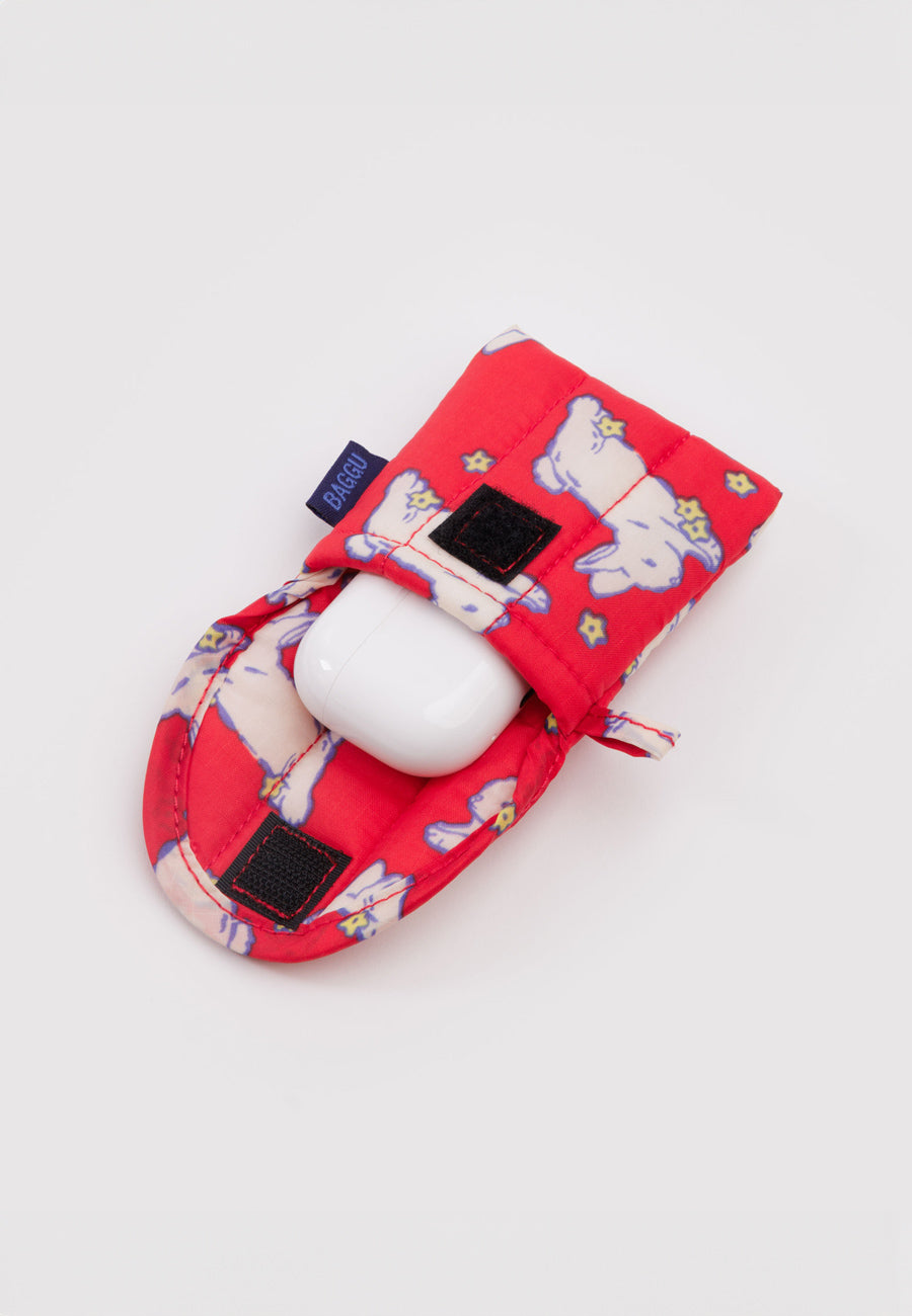 Baggu Puffy Earbuds Case Bunnies