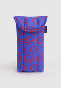 Baggu Puffy Glasses Sleeve Mini Cobalt Happy