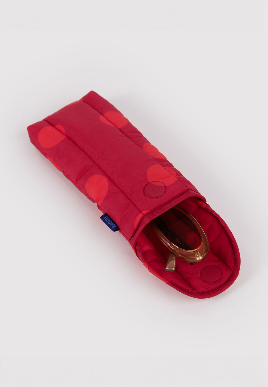 Baggu Puffy Glasses Sleeve Red Polka Dot