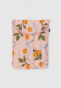 Baggu Puffy Laptop Sleeve Apricots & Ribbons 13"/14"