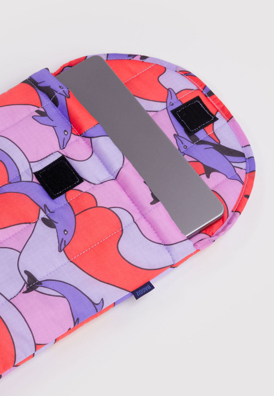 Baggu Puffy Laptop Sleeve Dolphins 13/14"