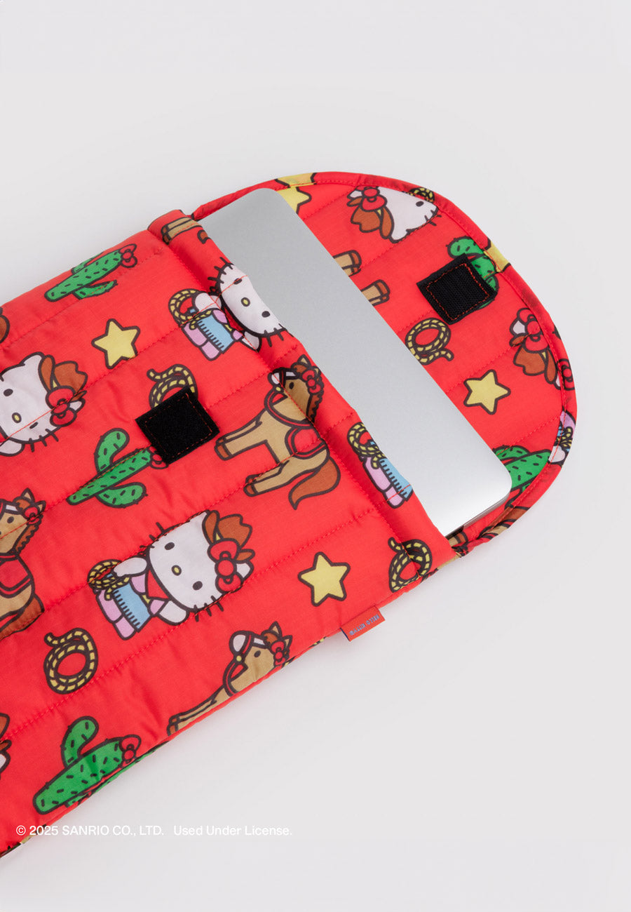 Baggu Puffy Laptop Sleeve Hello Kitty Western 16"