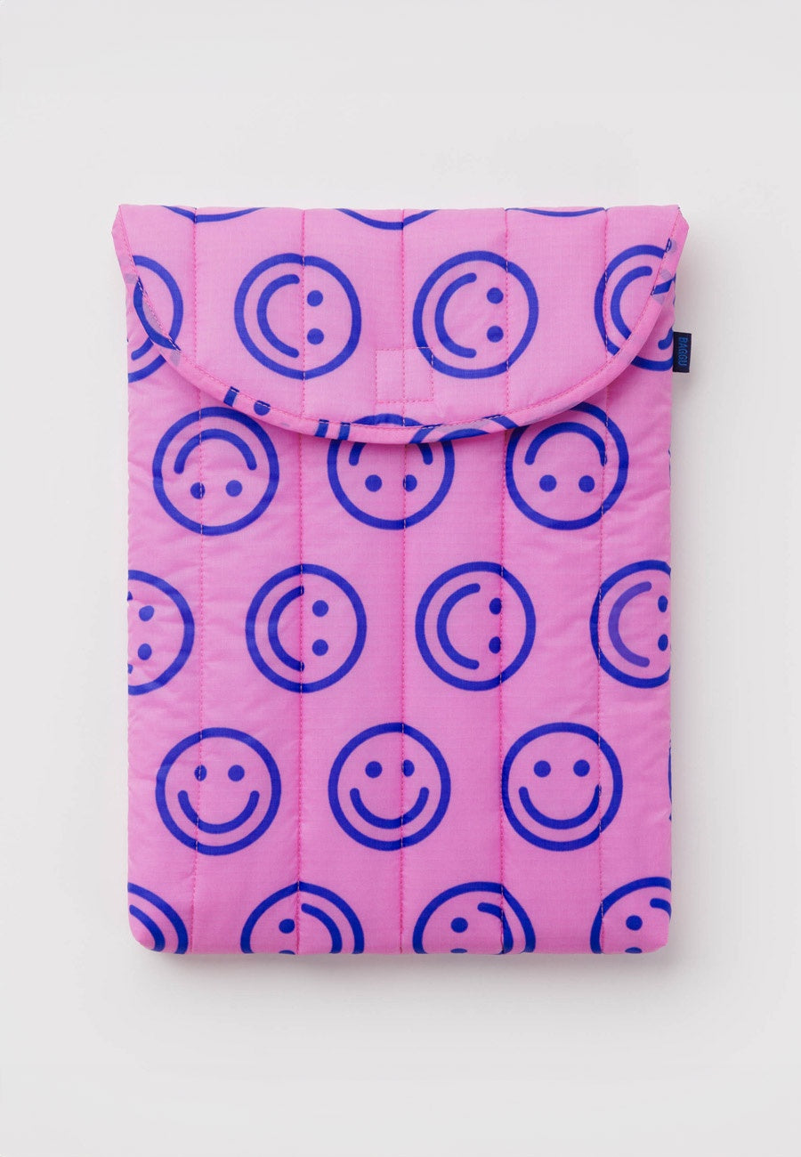 Puffy Laptop Sleeve 16" Pop Pink Happy PREORDER