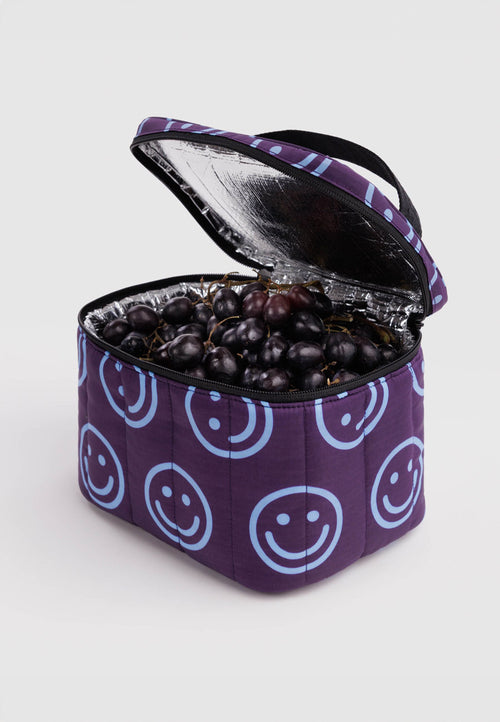 Baggu Puffy Lunch Bag Indigo Happy