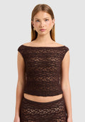 Rolla's Rosalie Lace Top Chocolate