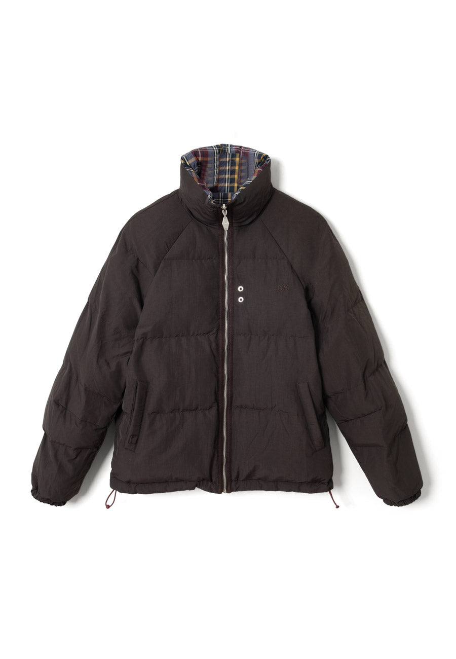 Damson Madder Reversible Opal Puffer Plum Check