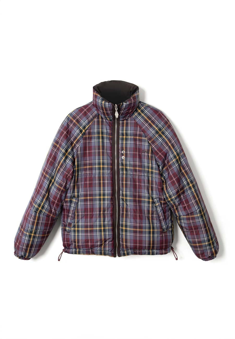 Damson Madder Reversible Opal Puffer Plum Check