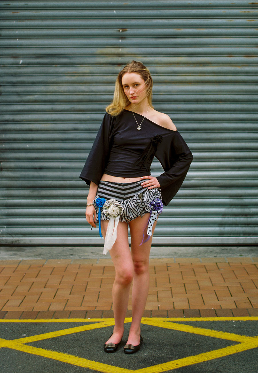 Rhoda Nunn Rosette Top Black