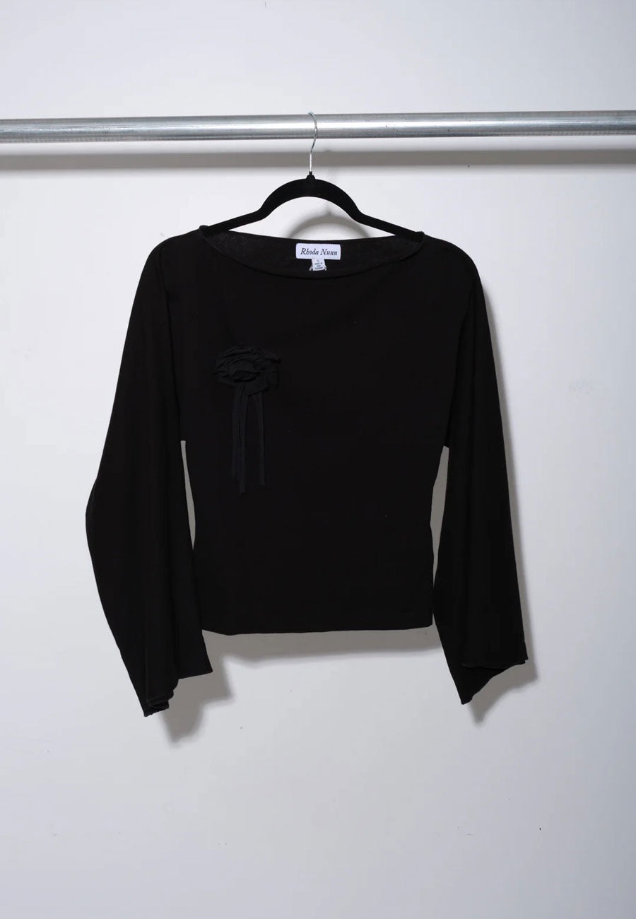 Rhoda Nunn Rosette Top Black