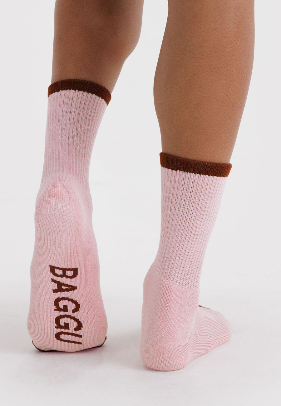 Baggu Ribbed Sock Blush Mix