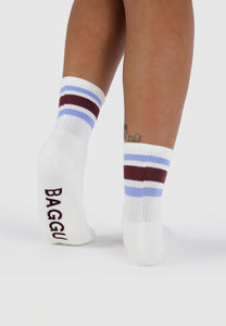 Baggu Ribbed Sock Ivory Stripe