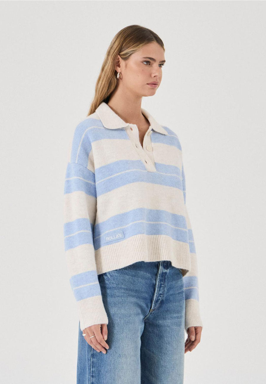 Rolla's Sofia Stripe Polo Soft Blue