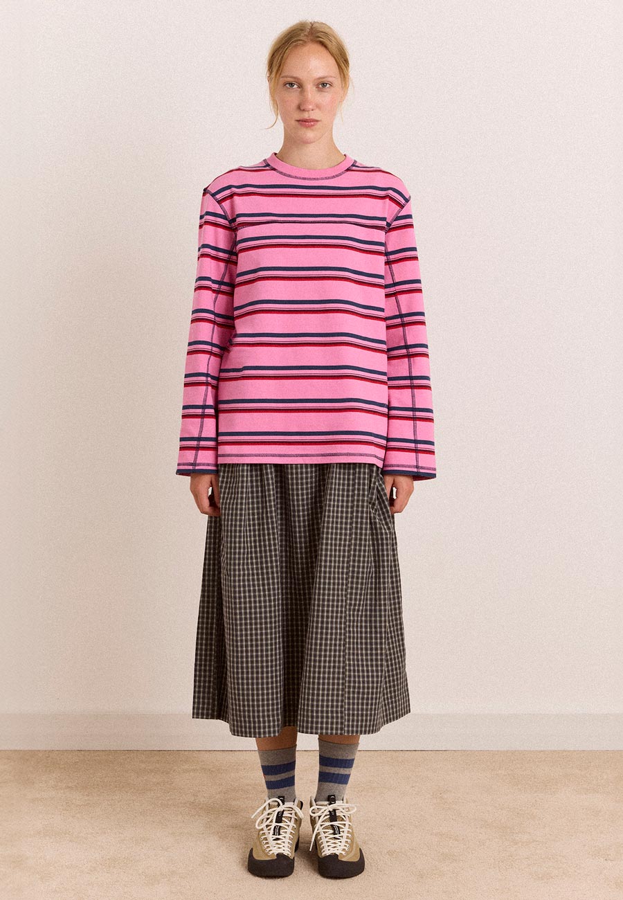 Damson Madder Samara Tee Pink Stripe