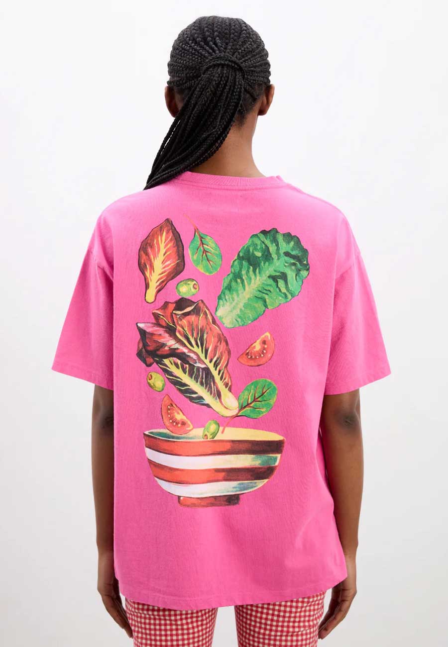 Damson Madder Salad Boyfriend Tee Pink