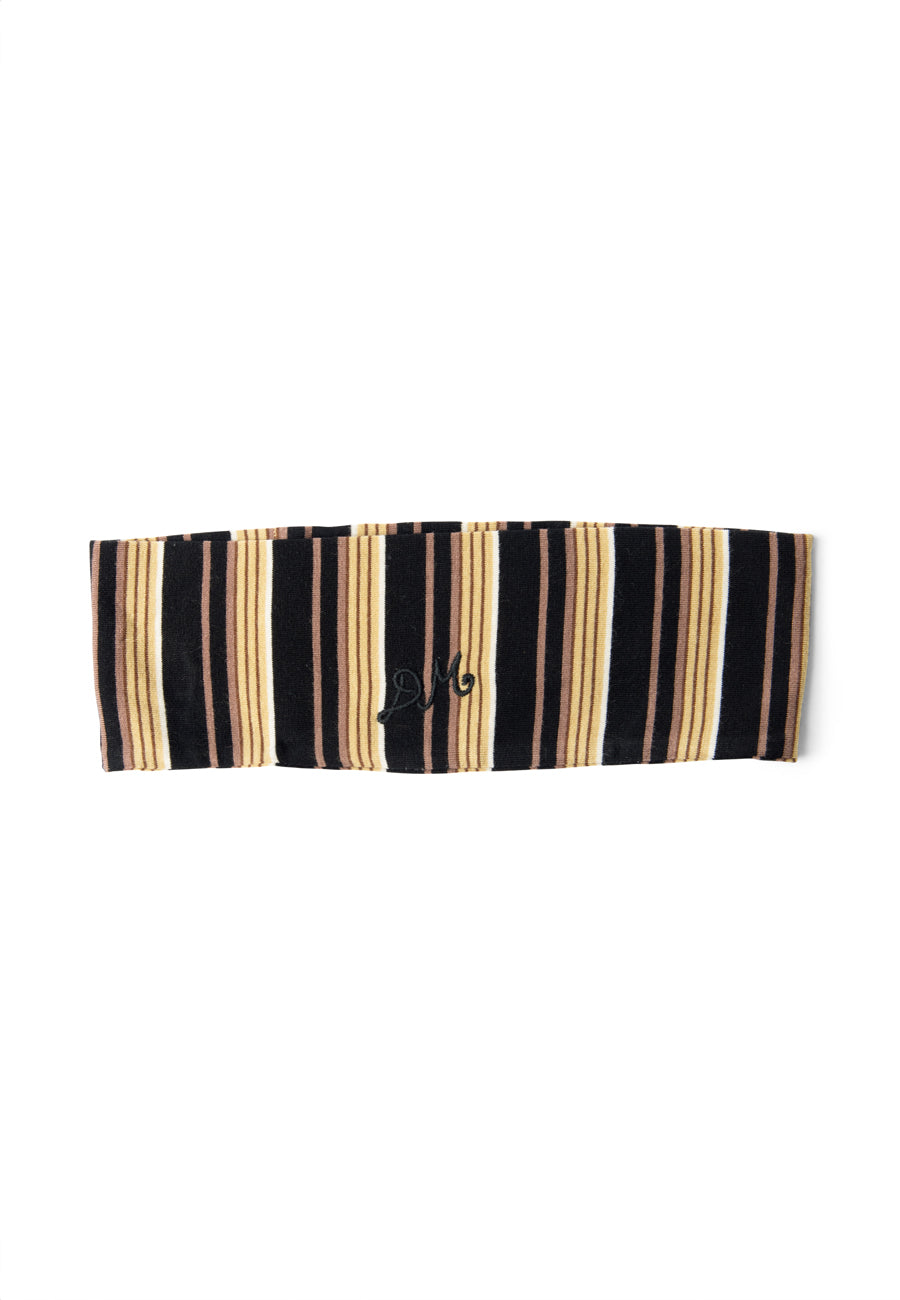 Damson Madder Stripe Headband Chestnut Stripe