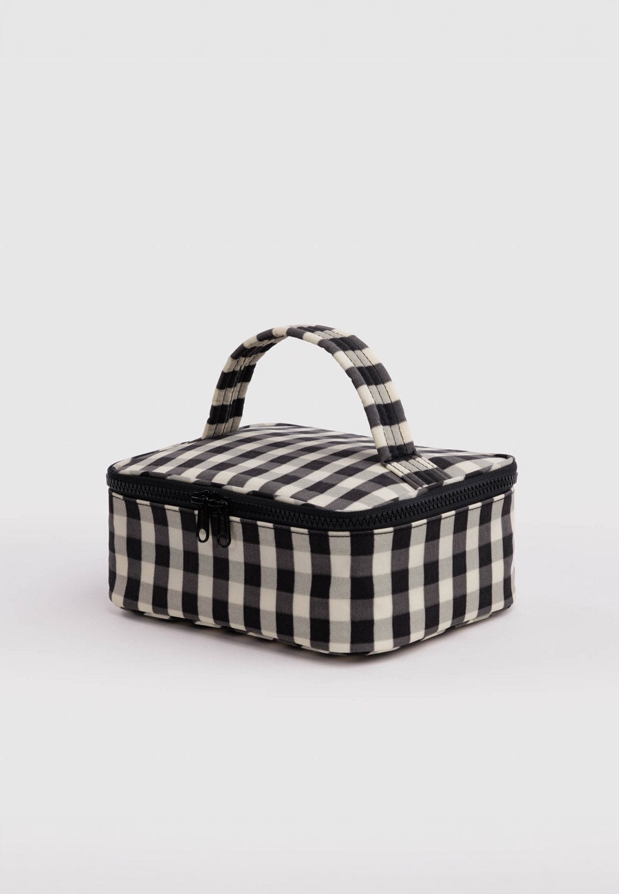 Baggu Small Cosmetic Case Black and Cream Gingham