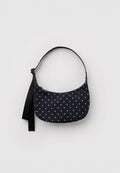 Baggu Small Nylon Crescent Bag Black and Sky Micro Dot PRE-ORDER