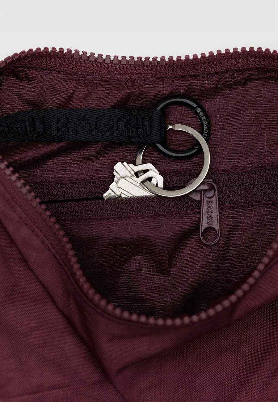 Baggu Small Nylon Crescent Bag Mahogany