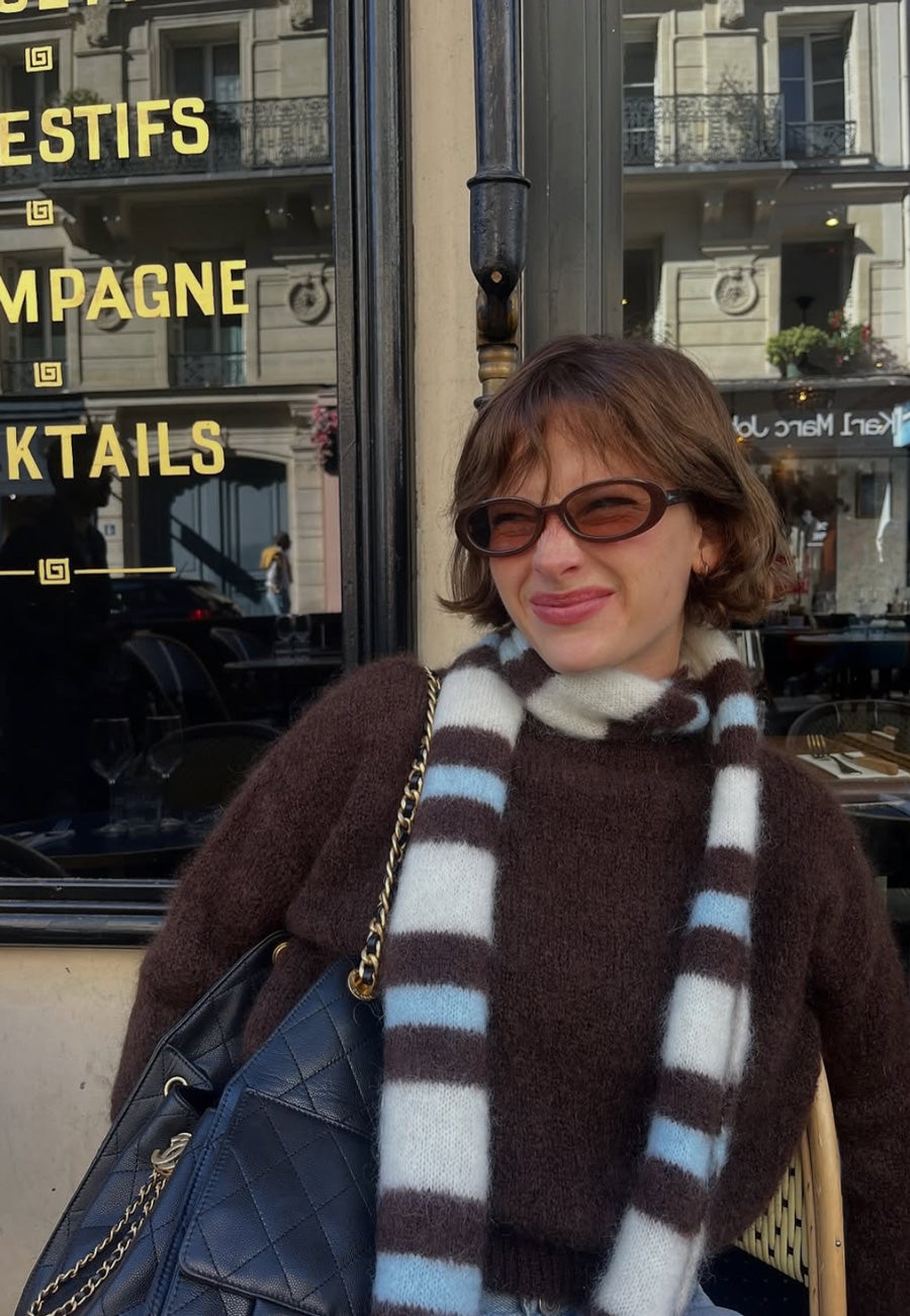 Surprise Iris Scarf Cream Stripes – Uncommon