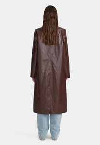 Ownley Tabetha PU Coat Cherry Cola