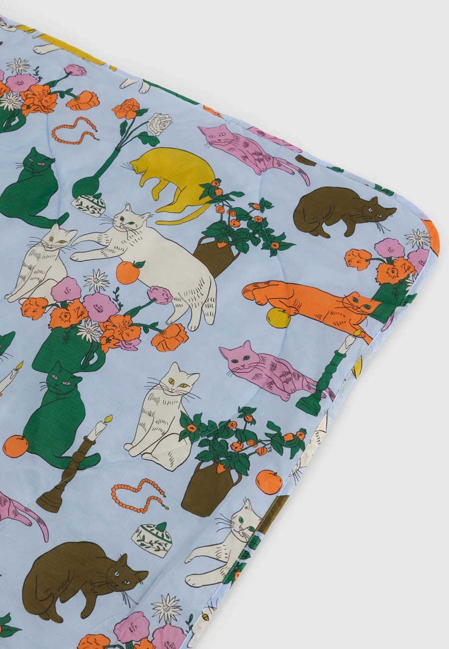 Baggu Puffy Picnic Blanket Table Cats