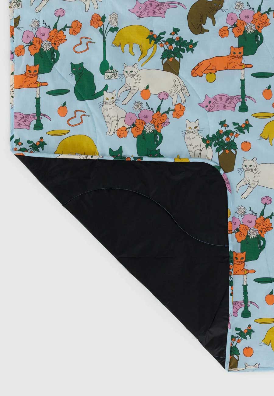 Baggu Puffy Picnic Blanket Table Cats